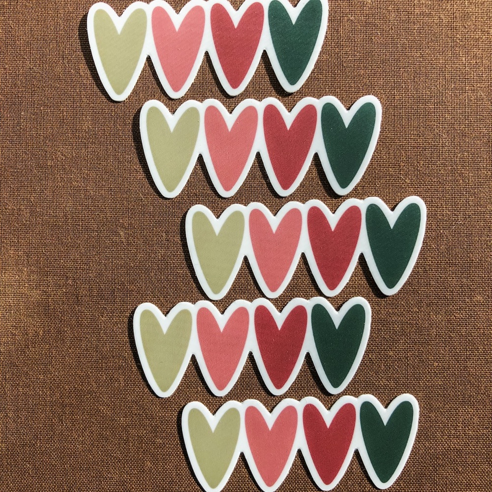 Heart Pattern Stickers - Multicolor - Picture 3 of 4